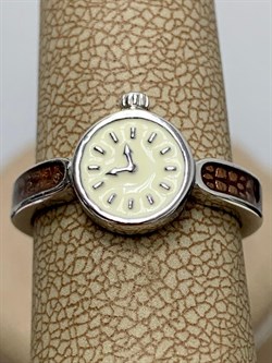 *Кольцо р.16,5 Часы Эмаль арт. 01-3449/ЭМ14-00-018 вес 3,23 г - фото 175343