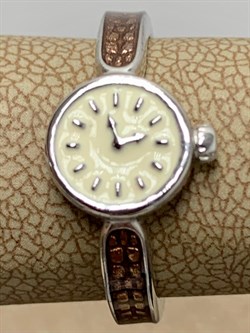 *Кольцо р.17 Часы Эмаль арт. 01-3449/ЭМ14-00-347 вес 3,34 г - фото 175353