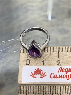 *Кольцо р.18 Аметист арт. SM-R02897-X-W-Pur-X-X-678 вес 2,88 г - фото 175655 *Кольцо р.18 Аметист арт. SM-R02897-X-W-Pur-X-X-678 вес 2,88 г - фото 175655