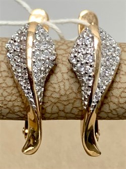 *Серьги Белый Фианит цв Красное 10-02-0001-24934-184 Вес 2,5 г - фото 175889 *Серьги Белый Фианит цв Красное 10-02-0001-24934-184 Вес 2,5 г - фото 175889