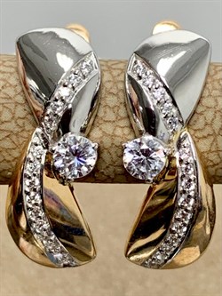 *Серьги Белый Фианит цв Красное 10-32-0001-26190-367 Вес 3,01 г - фото 175896 *Серьги Белый Фианит цв Красное 10-32-0001-26190-367 Вес 3,01 г - фото 175896
