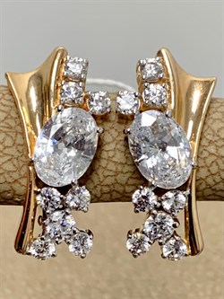 *Серьги Белый Фианит цв Красное 10-02-000S-26226-601 Вес 3,52 г - фото 175973 *Серьги Белый Фианит цв Красное 10-02-000S-26226-601 Вес 3,52 г - фото 175973