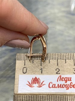 *Серьги Белый Фианит цв Красное 10-32-0001-26329-255 Вес 2,73 г - фото 175978 *Серьги Белый Фианит цв Красное 10-32-0001-26329-255 Вес 2,73 г - фото 175978