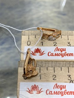 *Серьги Белый Фианит цв Красное 10-02-0001-23941-131 Вес 2,69 г - фото 175994 *Серьги Белый Фианит цв Красное 10-02-0001-23941-131 Вес 2,69 г - фото 175994