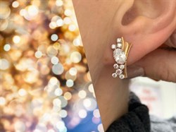 *Серьги Белый Фианит цв Красное 10-02-000S-26226-601 Вес 3,52 г - фото 176008 *Серьги Белый Фианит цв Красное 10-02-000S-26226-601 Вес 3,52 г - фото 176008