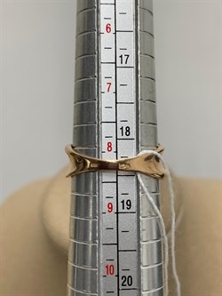 *Кольцо р.18,5 Белый Фианит цв Красное 20-02-000S-26226-414 Вес 3,73 г - фото 176025