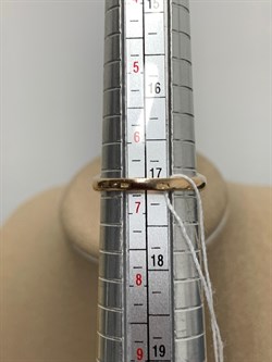 *Кольцо р.17 Белый Фианит цв Красное 20-02-000S-26231-675 Вес 2,2 г - фото 176043