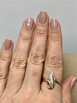 *Кольцо р.18 Белый Фианит цв Красное 20-02-0001-24923-775 Вес 2,12 г - фото 176048