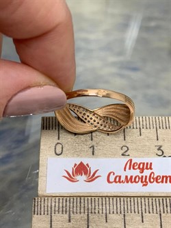 *Кольцо р.20 Белый Фианит цв Красное 20-02-0001-26300-642 Вес 3,11 г - фото 176079