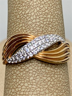 *Кольцо р.20 Белый Фианит цв Красное 20-02-0001-26300-642 Вес 3,11 г - фото 176081