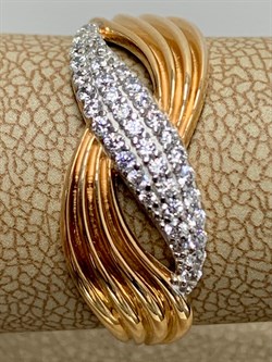 *Кольцо р.20 Белый Фианит цв Красное 20-02-0001-26300-642 Вес 3,11 г - фото 176083