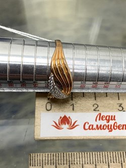 *Кольцо р.20 Белый Фианит цв Красное 20-02-0001-26300-642 Вес 3,11 г - фото 176085