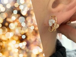 *Серьги Белый Фианит цв Красное 10-02-0001-23941-131 Вес 2,69 г - фото 176096 *Серьги Белый Фианит цв Красное 10-02-0001-23941-131 Вес 2,69 г - фото 176096