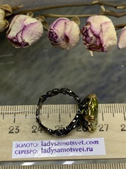 *Кольцо р.19 Цитрин Бразилия арт 60125-2 вес 5,21 г - фото 176438