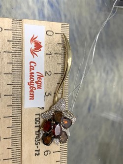 *Брошь Циркон цв Лимонное арт 7-322-39-430 вес 4,58 г - фото 176489 *Брошь Циркон цв Лимонное арт 7-322-39-430 вес 4,58 г - фото 176489