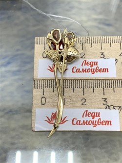 *Брошь Циркон цв Лимонное арт 7-322-39-430 вес 4,58 г - фото 176491 *Брошь Циркон цв Лимонное арт 7-322-39-430 вес 4,58 г - фото 176491