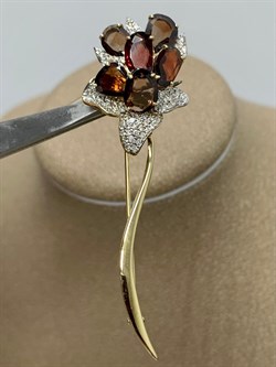 *Брошь Циркон цв Лимонное арт 7-322-39-430 вес 4,58 г - фото 176493 *Брошь Циркон цв Лимонное арт 7-322-39-430 вес 4,58 г - фото 176493