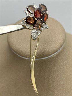 *Брошь Циркон цв Лимонное арт 7-322-39-430 вес 4,58 г - фото 176494 *Брошь Циркон цв Лимонное арт 7-322-39-430 вес 4,58 г - фото 176494