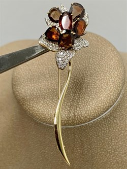 *Брошь Циркон цв Лимонное арт 7-322-39-430 вес 4,58 г - фото 176496 *Брошь Циркон цв Лимонное арт 7-322-39-430 вес 4,58 г - фото 176496