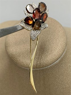 *Брошь Циркон цв Лимонное арт 7-322-39-430 вес 4,58 г - фото 176497 *Брошь Циркон цв Лимонное арт 7-322-39-430 вес 4,58 г - фото 176497