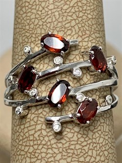 *Кольцо р.19 Гранат арт. SM-R02901-X-W-PG-X-W-797 вес 4,45 г - фото 176523 *Кольцо р.19 Гранат арт. SM-R02901-X-W-PG-X-W-797 вес 4,45 г - фото 176523