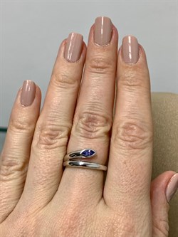 *Кольцо р.17 Танзанит арт. SM-R02899-X-W-TN-X-X-449 вес 2,76 г - фото 176632