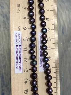 *Ожерелье р.40 Черный Жемчуг д.5-6 цв Красное арт. 8545352.2.0.40-455 - фото 176709 *Ожерелье р.40 Черный Жемчуг д.5-6 цв Красное арт. 8545352.2.0.40-455 - фото 176709