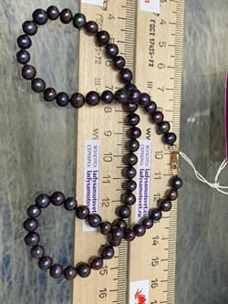 *Ожерелье р.40 Черный Жемчуг д.5-6 цв Красное арт. 8545352.2.0.40-455 - фото 176712 *Ожерелье р.40 Черный Жемчуг д.5-6 цв Красное арт. 8545352.2.0.40-455 - фото 176712