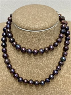 *Ожерелье р.40 Черный Жемчуг д.5-6 цв Красное арт. 8545352.2.0.40-455 - фото 176716 *Ожерелье р.40 Черный Жемчуг д.5-6 цв Красное арт. 8545352.2.0.40-455 - фото 176716