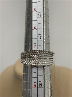 *Кольцо р.18 Голубой Топаз арт. SM-R02900-X-W-SBT-X-X-841 вес 6,36 г - фото 176773