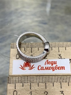 *Кольцо р.18 Голубой Топаз арт. SM-R02900-X-W-SBT-X-X-841 вес 6,36 г - фото 176779