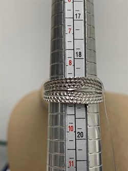 *Кольцо р.19 Родолит арт. SM-R02900-X-W-lil-X-X-970 вес 6,64 г - фото 176795
