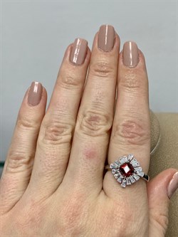 *Кольцо р.18 Гранат арт. SM-R02896-X-W-PG-X-W-475 вес 3,13 г - фото 176878 *Кольцо р.18 Гранат арт. SM-R02896-X-W-PG-X-W-475 вес 3,13 г - фото 176878