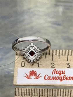 *Кольцо р.18 Гранат арт. SM-R02896-X-W-PG-X-W-475 вес 3,13 г - фото 176882 *Кольцо р.18 Гранат арт. SM-R02896-X-W-PG-X-W-475 вес 3,13 г - фото 176882