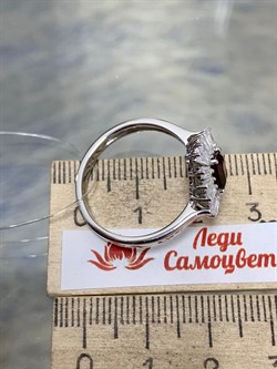 *Кольцо р.18 Гранат арт. SM-R02896-X-W-PG-X-W-475 вес 3,13 г - фото 176884 *Кольцо р.18 Гранат арт. SM-R02896-X-W-PG-X-W-475 вес 3,13 г - фото 176884