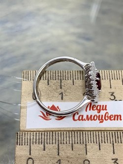 *Кольцо р.17,5 Родолит арт. SM-R02896-X-W-lil-X-W-523 вес 3,46 г - фото 176921