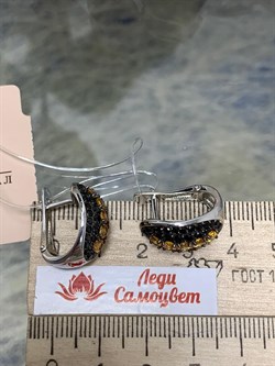 *Серьги Орхидея Желтый Сапфир Шпинель арт. С1200Ю/Ag-6022/1-451 вес 5,62 г - фото 177039 *Серьги Орхидея Желтый Сапфир Шпинель арт. С1200Ю/Ag-6022/1-451 вес 5,62 г - фото 177039