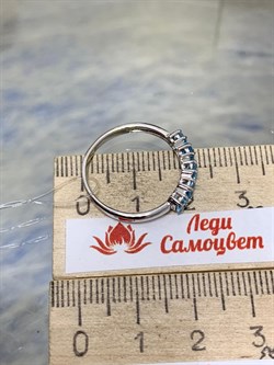 *Кольцо р.18 Голубой Топаз цв Белое арт. 22161б-969 вес 2,13 г - фото 177130 *Кольцо р.18 Голубой Топаз цв Белое арт. 22161б-969 вес 2,13 г - фото 177130