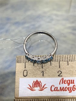 *Кольцо р.18 Голубой Топаз цв Белое арт. 22161б-969 вес 2,13 г - фото 177131 *Кольцо р.18 Голубой Топаз цв Белое арт. 22161б-969 вес 2,13 г - фото 177131