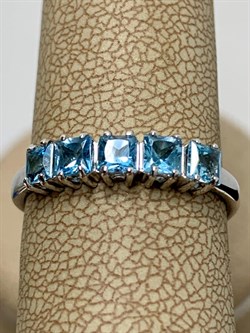 *Кольцо р.18 Голубой Топаз цв Белое арт. 22161б-969 вес 2,13 г - фото 177134 *Кольцо р.18 Голубой Топаз цв Белое арт. 22161б-969 вес 2,13 г - фото 177134