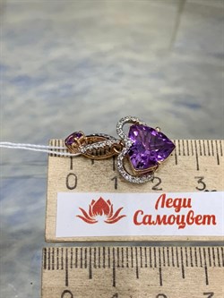 *Подвеска Аметист цв Красное арт. 32425-808 вес 3,6 г - фото 177150 *Подвеска Аметист цв Красное арт. 32425-808 вес 3,6 г - фото 177150