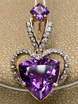 *Подвеска Аметист цв Красное арт. 32425-808 вес 3,6 г - фото 177154 *Подвеска Аметист цв Красное арт. 32425-808 вес 3,6 г - фото 177154