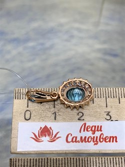 *Подвеска Голубой Топаз цв Красное арт. 32222-551 вес 2,56 г - фото 177173 *Подвеска Голубой Топаз цв Красное арт. 32222-551 вес 2,56 г - фото 177173