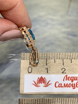 *Подвеска Голубой Топаз цв Красное арт. 32222-551 вес 2,56 г - фото 177174 *Подвеска Голубой Топаз цв Красное арт. 32222-551 вес 2,56 г - фото 177174