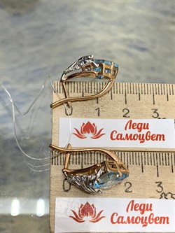 *Серьги Голубой Топаз цв Красное арт. 12548-072 вес 7,99 г - фото 177252 *Серьги Голубой Топаз цв Красное арт. 12548-072 вес 7,99 г - фото 177252