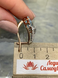 *Серьги Голубой Топаз цв Красное арт. 12548-072 вес 7,99 г - фото 177254 *Серьги Голубой Топаз цв Красное арт. 12548-072 вес 7,99 г - фото 177254