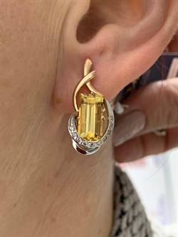 *Серьги Цитрин цв Красное арт. 12569-471 вес 7,13 г - фото 177287 *Серьги Цитрин цв Красное арт. 12569-471 вес 7,13 г - фото 177287