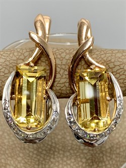 *Серьги Цитрин цв Красное арт. 12569-471 вес 7,13 г - фото 177288 *Серьги Цитрин цв Красное арт. 12569-471 вес 7,13 г - фото 177288