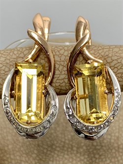 *Серьги Цитрин цв Красное арт. 12569-471 вес 7,13 г - фото 177289 *Серьги Цитрин цв Красное арт. 12569-471 вес 7,13 г - фото 177289