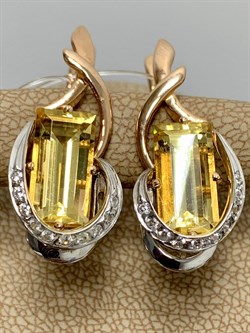 *Серьги Цитрин цв Красное арт. 12569-471 вес 7,13 г - фото 177293 *Серьги Цитрин цв Красное арт. 12569-471 вес 7,13 г - фото 177293